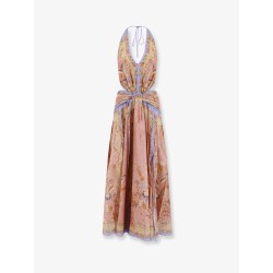 Indra cotton and silk long dress