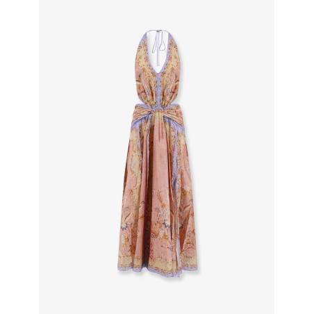 Indra cotton and silk long dress