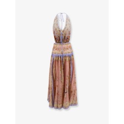 Indra cotton and silk long dress
