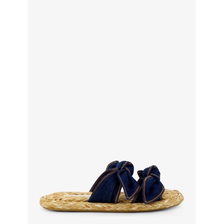 Carousel raffia and denim sandals