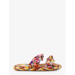 Multicolored raffia Carousel sandals