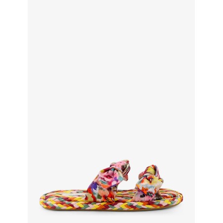 Multicolored raffia Carousel sandals