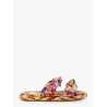 Multicolored raffia Carousel sandals