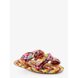 Multicolored raffia Carousel sandals