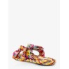 Multicolored raffia Carousel sandals