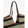 Golden Time rafia shoulder bag with fringe