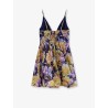 Luna silk and linen blend dress with all-over floral print