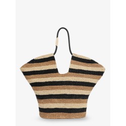 Golden Time raffia shoulder bag