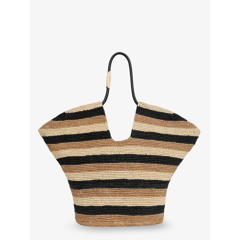 Golden Time raffia shoulder bag