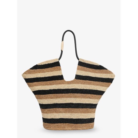 Golden Time raffia shoulder bag