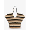 Golden Time raffia shoulder bag