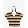 Golden Time raffia shoulder bag