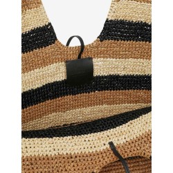 Golden Time raffia shoulder bag