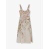 Luna linen midi dress with all-over floral print
