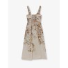 Luna linen midi dress with all-over floral print