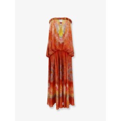 Luna Twist Bandeau Gown silk dress