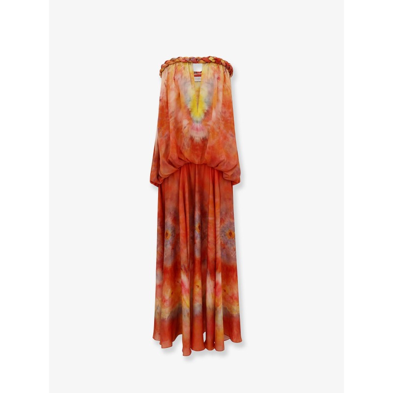 Luna Twist Bandeau Gown silk dress