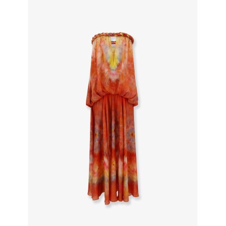 Luna Twist Bandeau Gown silk dress
