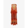 Luna Twist Bandeau Gown silk dress