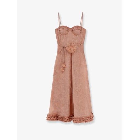 Luna silk and linen blend midi dress