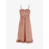Luna silk and linen blend midi dress