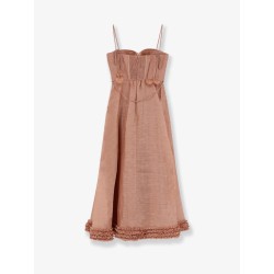 Luna silk and linen blend midi dress