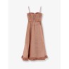 Luna silk and linen blend midi dress