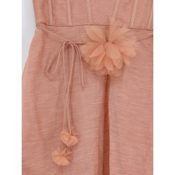 Luna silk and linen blend midi dress