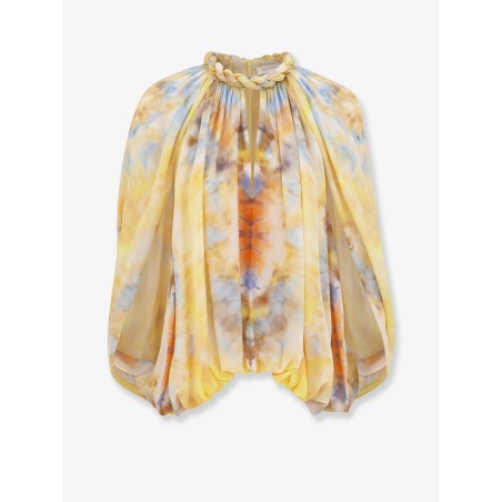 Alchemy Twist Billow silk top