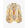 Alchemy Twist Billow silk top