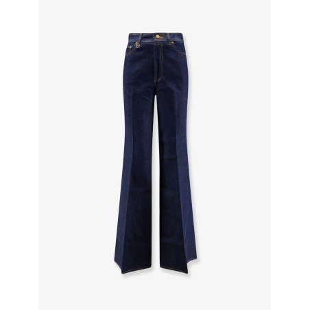 Cotton Denim Flare Jeans