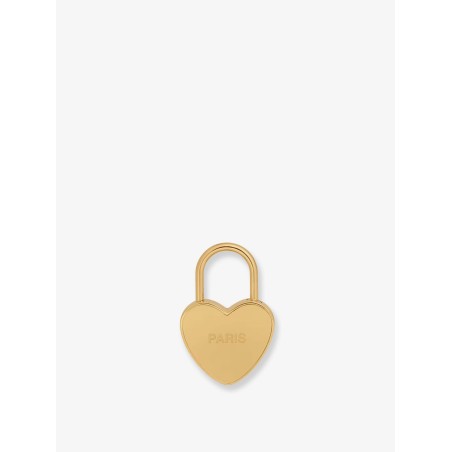 Heart-shaped brass charm