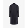 Virgin wool coat with satin lining
