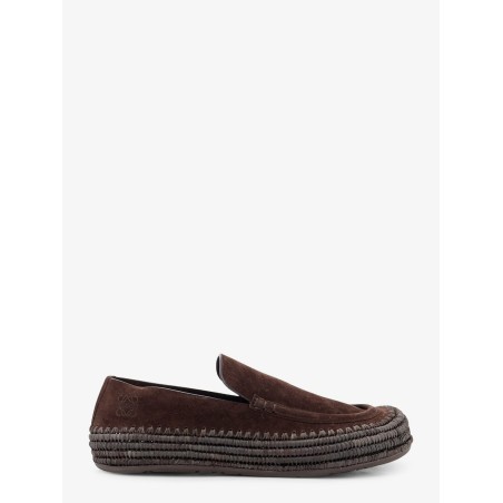 Rio suede and raffia loafers
