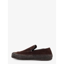 Rio suede and raffia loafers