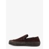 Rio suede and raffia loafers