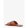 Flex leather sandals with crisscross detail