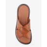 Flex leather sandals with crisscross detail
