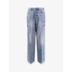 Alchemy Applique Relaxed Flare blue denim jeans