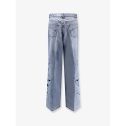 Alchemy Applique Relaxed Flare blue denim jeans