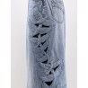 Alchemy Applique Relaxed Flare blue denim jeans