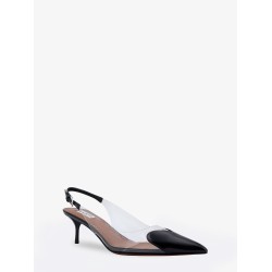 Le Coeur Slingback PVC and leather pumps