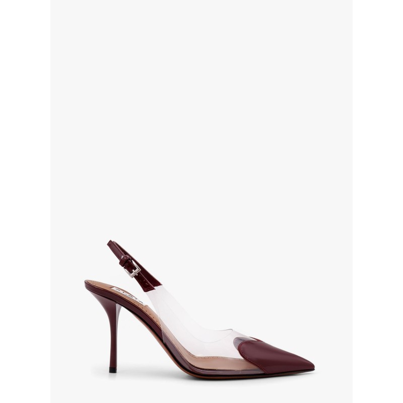 Slingbacks 90 leather and PVC pumps