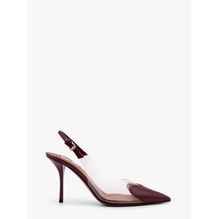 Slingbacks 90 leather and PVC pumps