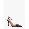 Slingbacks 90 leather and PVC pumps