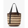 Paula's Ibiza Two-Tone Raffia Loop Shopping Bag