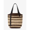 Paula's Ibiza Two-Tone Raffia Loop Shopping Bag