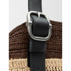 Paula's Ibiza Two-Tone Raffia Loop Shopping Bag