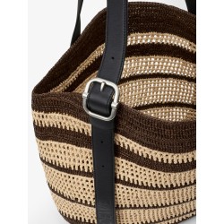 Paula's Ibiza Two-Tone Raffia Loop Shopping Bag