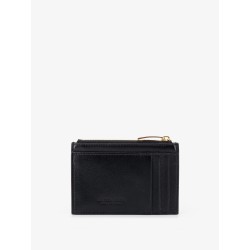 Leather card holder with Intrecciato motif